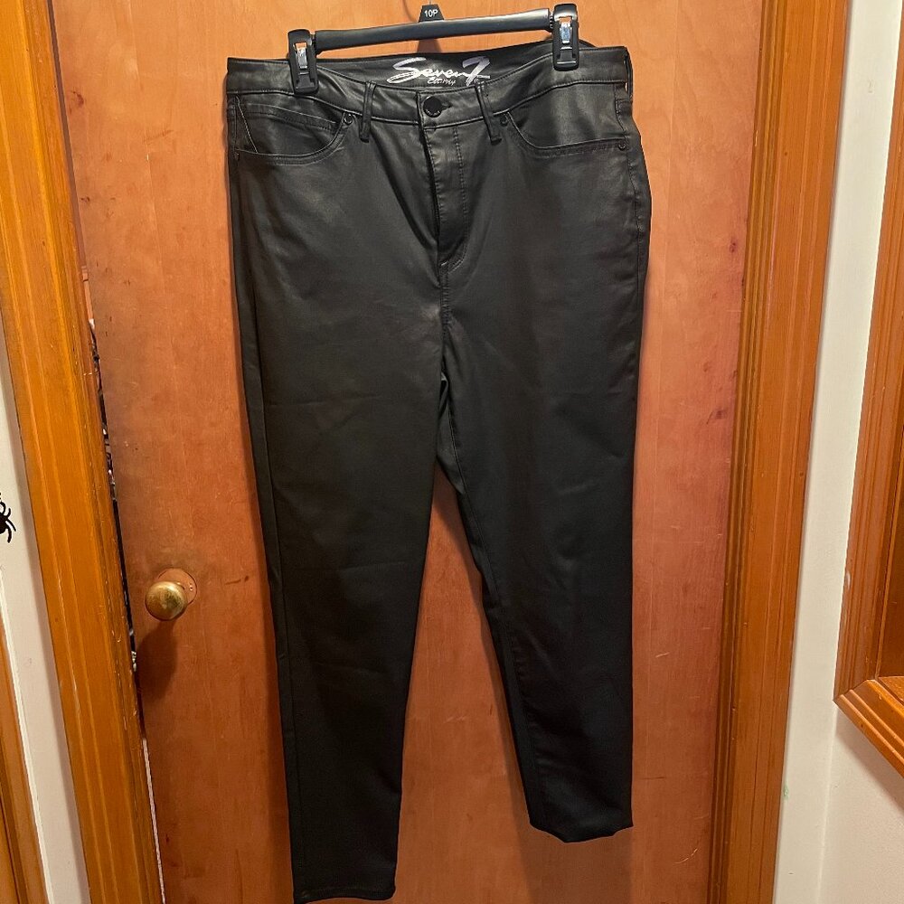 Faux Leather High Rise Women's Skinny Pants (14)